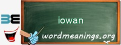 WordMeaning blackboard for iowan